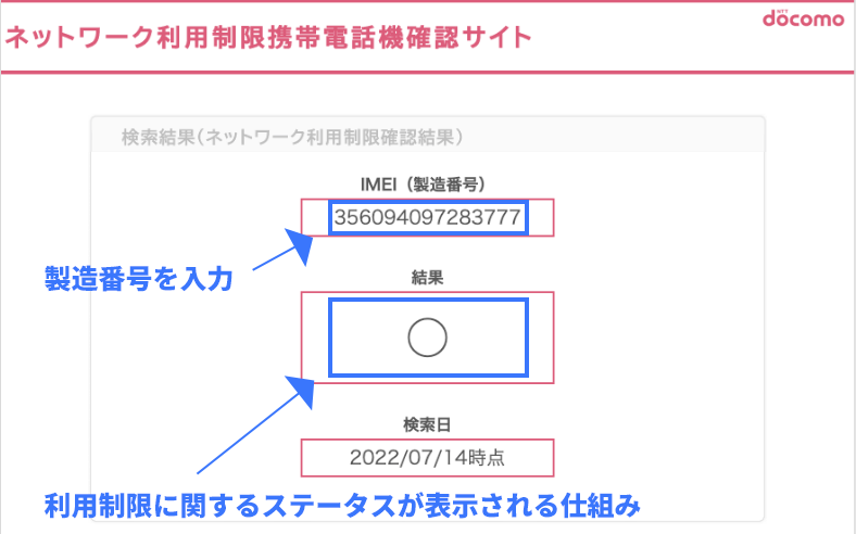 ネットワーク利用制限確認サイト